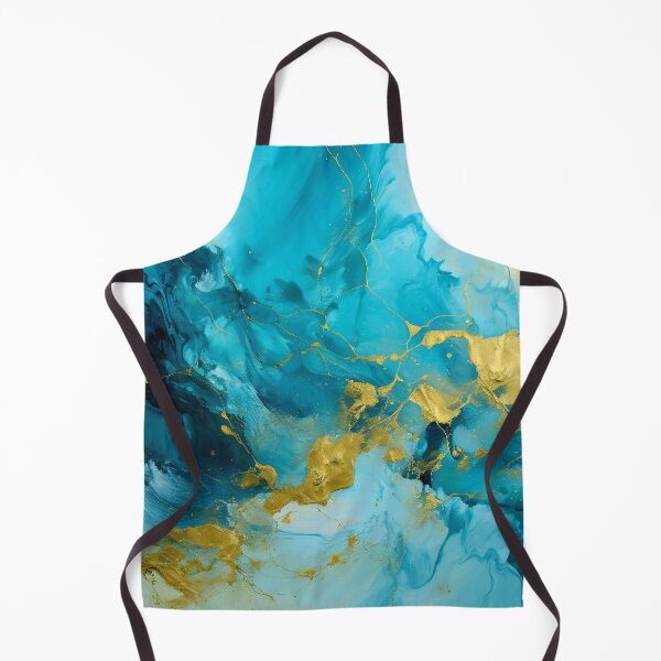 Item preview, Sky Blue And Teal Abstract With Golden Accents  designed and sold by DEC02.
