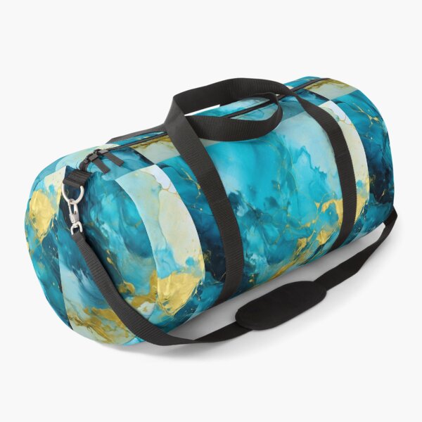 Item preview, Sky Blue And Teal Abstract With Golden Accents  designed and sold by DEC02.