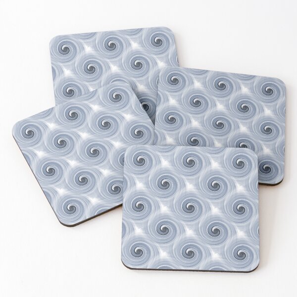 Item preview, Retro Spiral Swirl Pattern in Blue designed and sold by Artistestella.