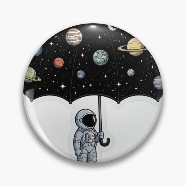 Item preview, Astronaut Holding a Galaxy Umbrella designed and sold by Thetdesigns.
