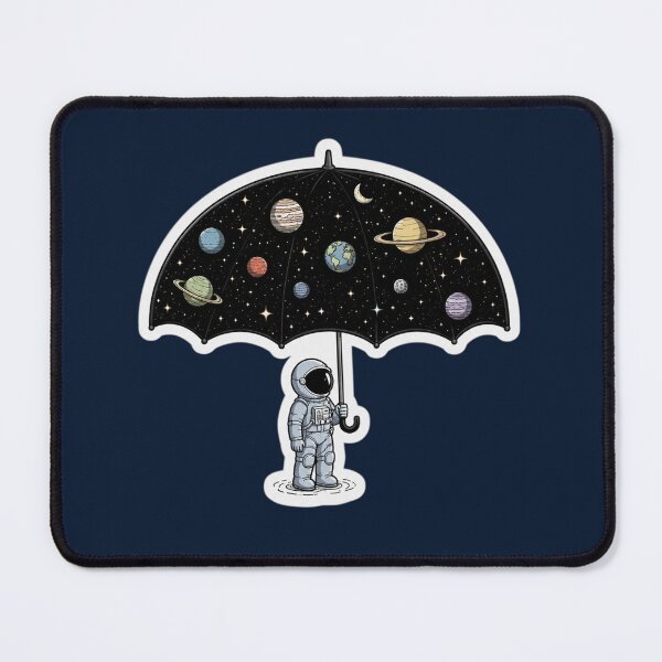 Item preview, Astronaut Holding a Galaxy Umbrella designed and sold by Thetdesigns.