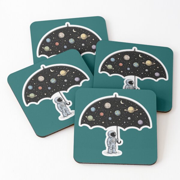 Item preview, Astronaut Holding a Galaxy Umbrella designed and sold by Thetdesigns.