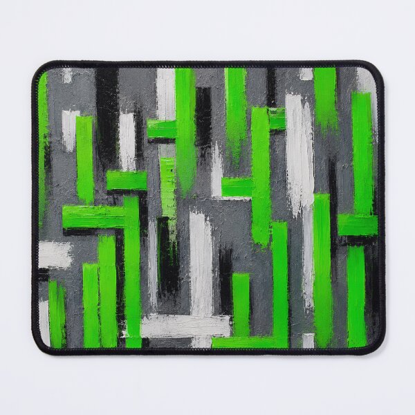 Item preview, Structure Green – Abstract Geometric Impasto Wall Art designed and sold by Ingorgia Studio.