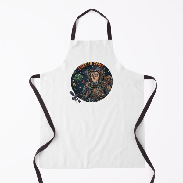 Item preview, Lost In Space Astronaut – Funny Tired Retro Sci-Fi Spacesuit Graphic designed and sold by Northern Glow Art.