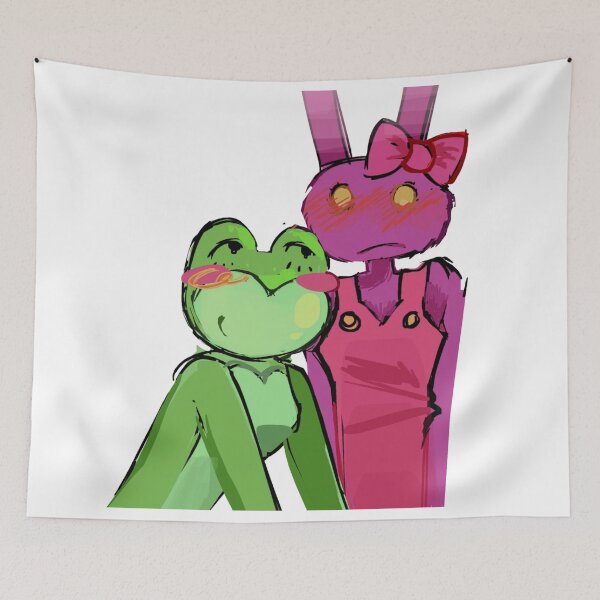 Item preview, Cute Frog and Bunny Pastel Indie Goth Illustration designed and sold by SketchyCrew.