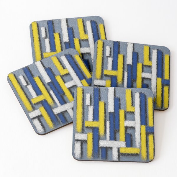 Item preview, Structure Lemon – Abstract Geometric Impasto Wall Art designed and sold by Ingorgia.