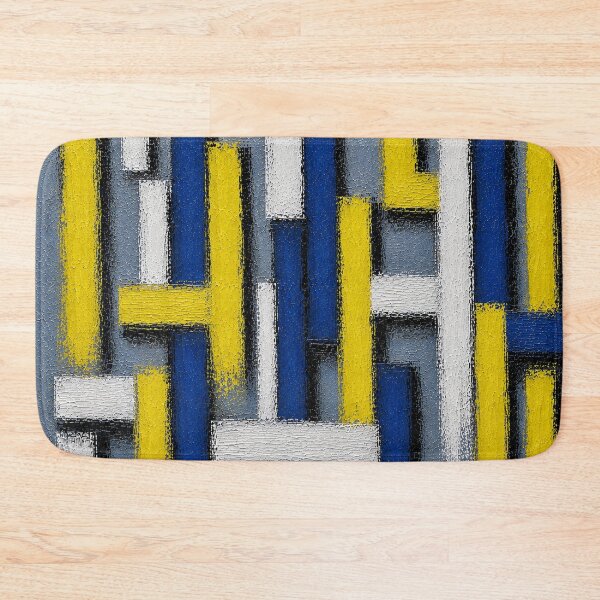 Aperçu de l'œuvre Structure Lemon – Abstract Geometric Impasto Wall Art créée et vendue par Ingorgia Studio.