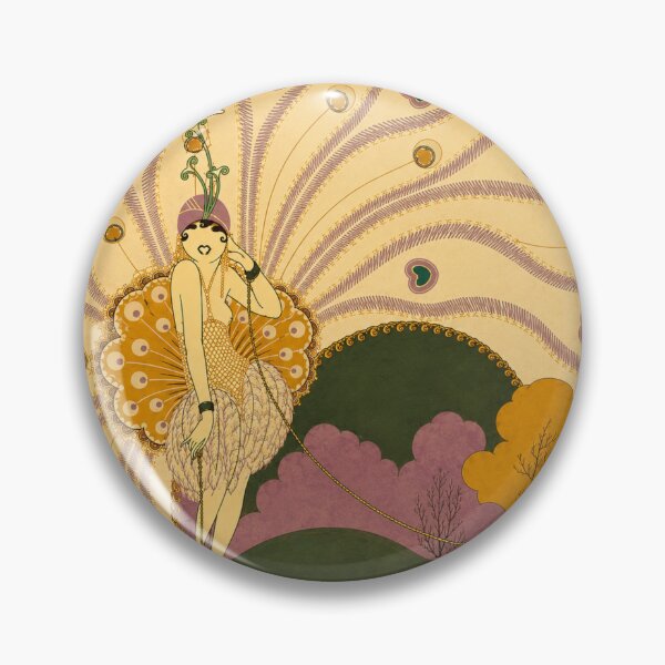 Item preview, Art Nouveau Peacock Dancer Illustration | Vintage Decorative Wall Art for Art Lovers designed and sold by RickE.