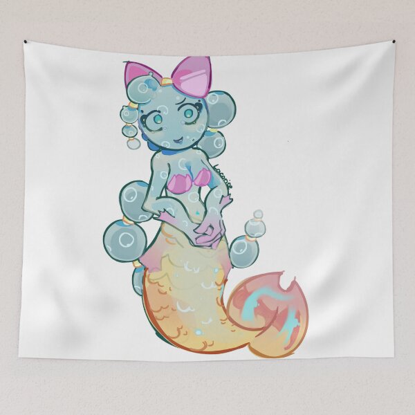 Item preview, Pastel Bubble Mermaid Retro Anime Graphic designed and sold by SketchyCrew.
