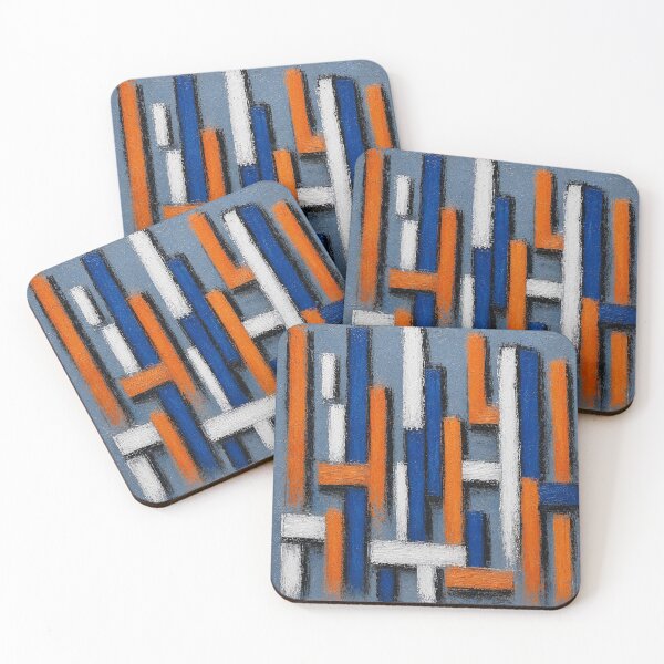 Item preview, Structure Brick – Abstract Geometric Impasto Wall Art designed and sold by Ingorgia Studio.