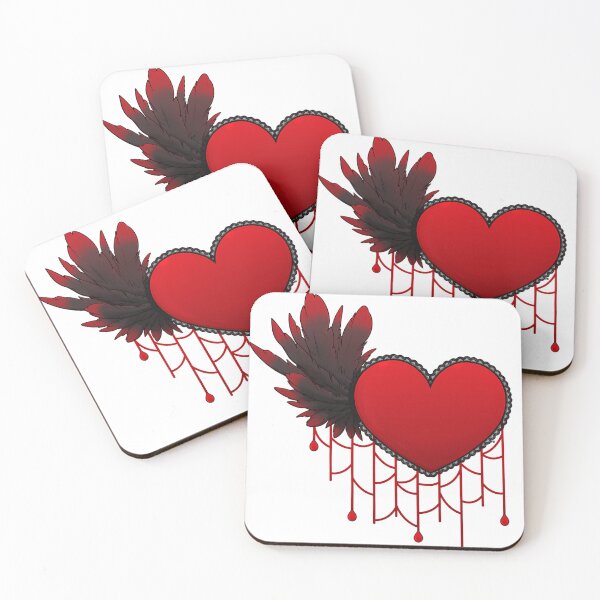 Item preview, Heart and feathers designed and sold by Vampirebunnystu.