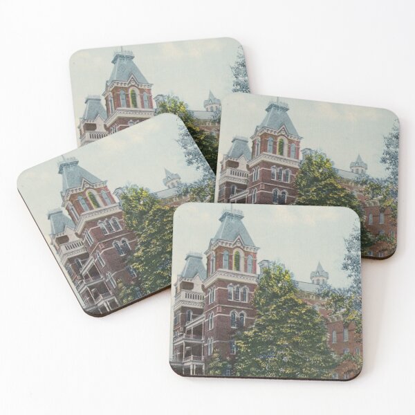 Item preview, Athens Lunatic Asylum Original Vintage Postcard – Administration Building Side View designed and sold by GhostlyWorld.