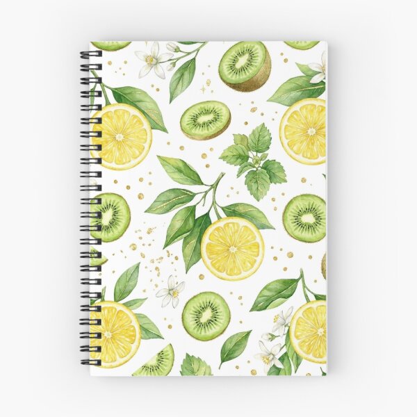 Item preview, Lemon & Kiwi Watercolor Seamless Pattern – Fresh Citrus and Tropical Fruit Botanical Design designed and sold by The Sticker Treasury.