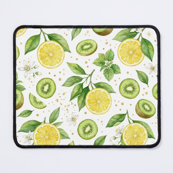 Item preview, Lemon & Kiwi Watercolor Seamless Pattern – Fresh Citrus and Tropical Fruit Botanical Design designed and sold by The Sticker Treasury.