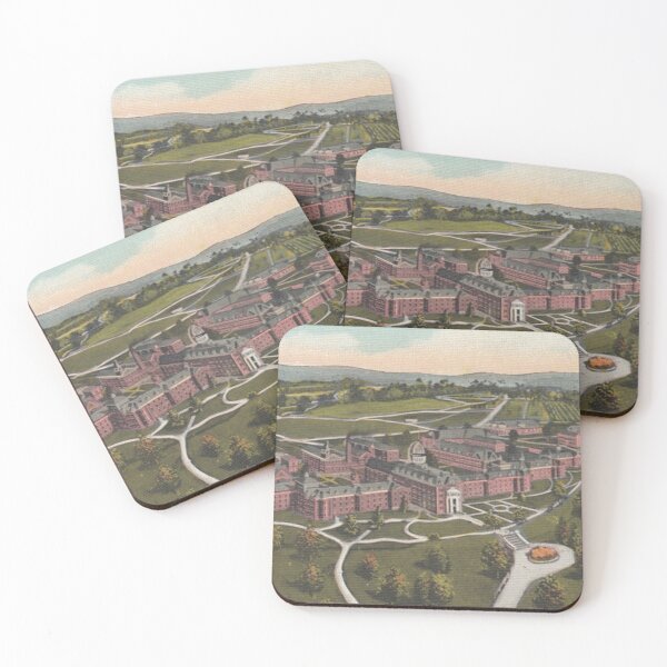 Item preview, Broughton Hospital Original Vintage Postcard – State Hospital Aerial View designed and sold by GhostlyWorld.