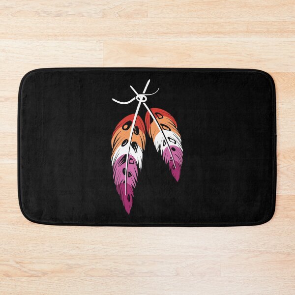 Item preview, Two-Spirit Indigenous LGBTQIA+ Lesbian pride flag with feathers designed and sold by Jdawnink.