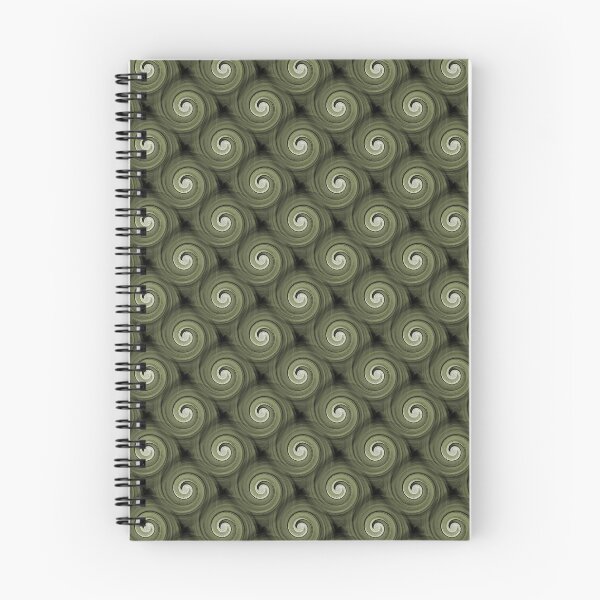 Item preview, Retro Spiral Swirl Pattern in Dark Green designed and sold by Artistestella.