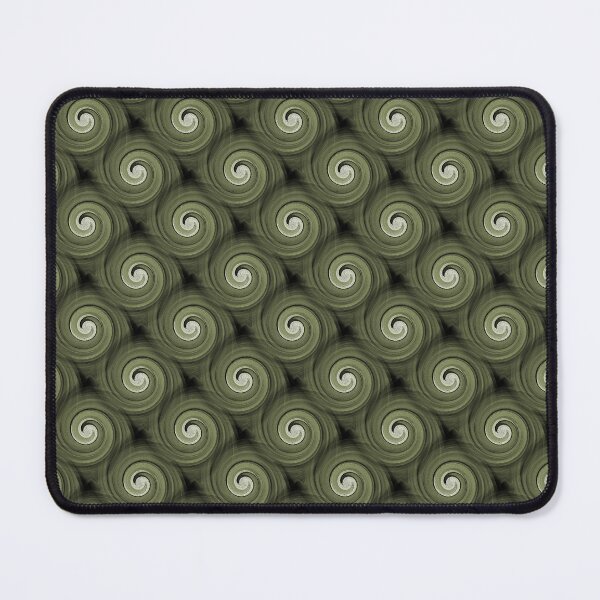 Item preview, Retro Spiral Swirl Pattern in Dark Green designed and sold by Artistestella.