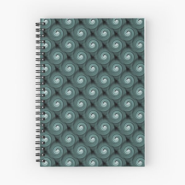 Item preview, Retro Spiral Swirl Pattern in Dark Teal designed and sold by Artistestella.