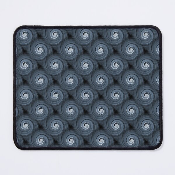 Item preview, Retro Spiral Swirl Pattern in Dark Blue designed and sold by Artistestella.
