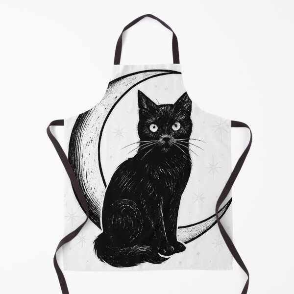 Item preview, Black Cat Moon Celestial Witchy Aesthetic Gothic Cat Design Sticker & T-Shirt designed and sold by Cat-astrophes.