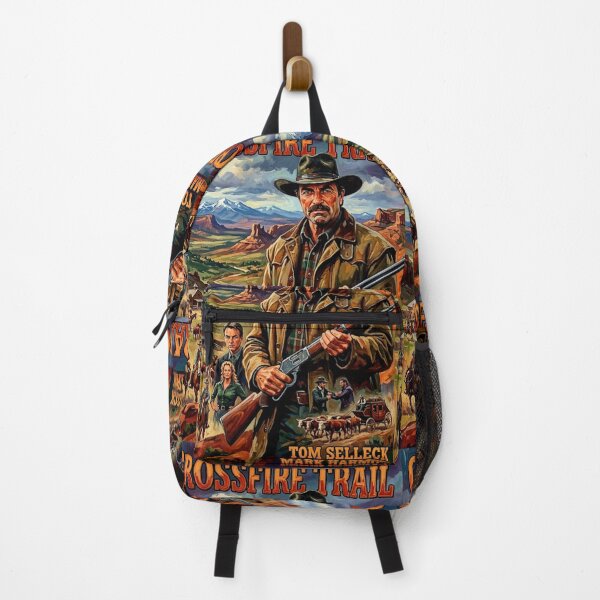 Item preview, Crossfire Trail Tom Selleck Retro Western Movie Art Poster designed and sold by Art's Diner.
