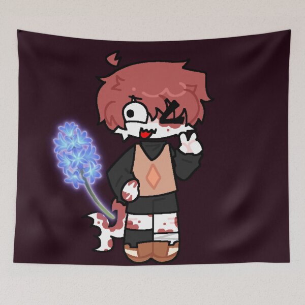 Item preview, Cute Chibi Anime Boy with Glowing Neon Blue Flower Tail designed and sold by Dream Weave Studio.