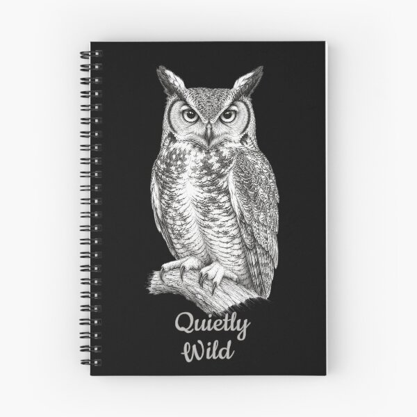 Item preview, Owl Art | Quietly Wild | Wildlife Nature Black and White Illustration designed and sold by Made by Tamar.