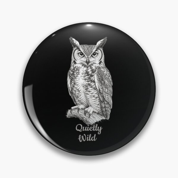 Item preview, Owl Art | Quietly Wild | Wildlife Nature Black and White Illustration designed and sold by Made by Tamar.