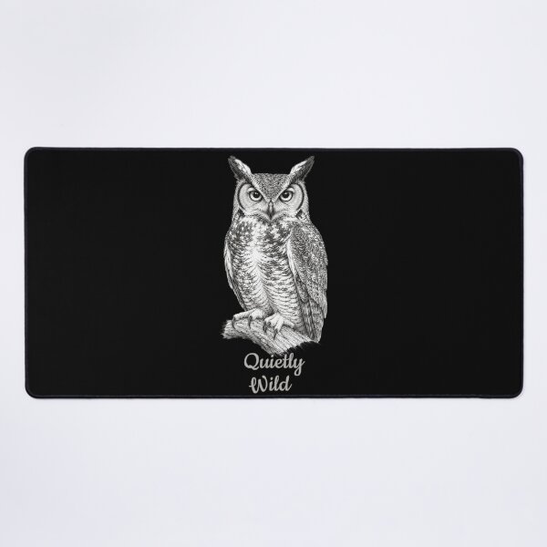 Item preview, Owl Art | Quietly Wild | Wildlife Nature Black and White Illustration designed and sold by Made by Tamar.