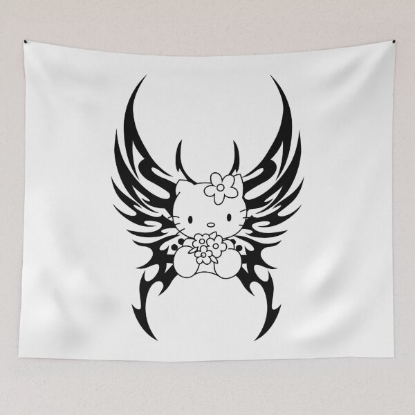 Item preview, Hello Cyber Dark butterfly kitten. Hello Cybergoth kitten. designed and sold by Tribalgothss.