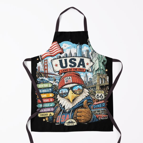 Item preview, USA American Adventure Eagle Travel Art designed and sold by AtuqStudio.