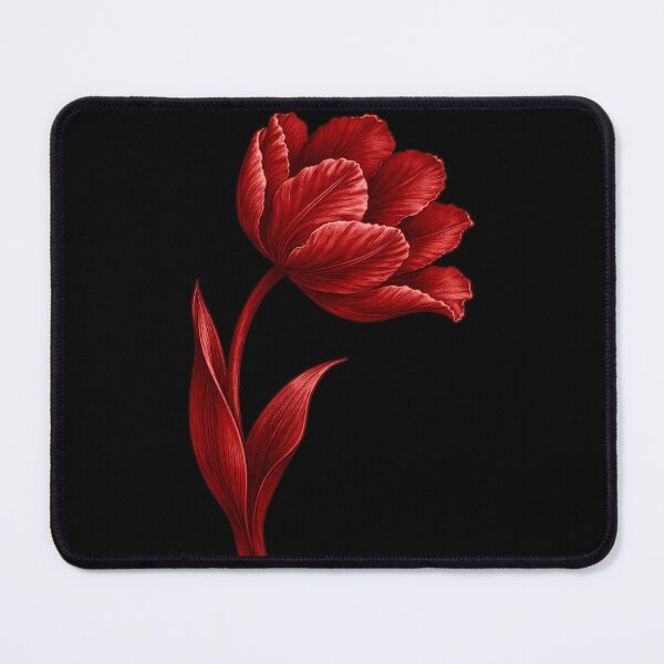 Item preview, Elegant Dark Red Tulip Flower Vintage Floral Art designed and sold by Dream Weave Studio.