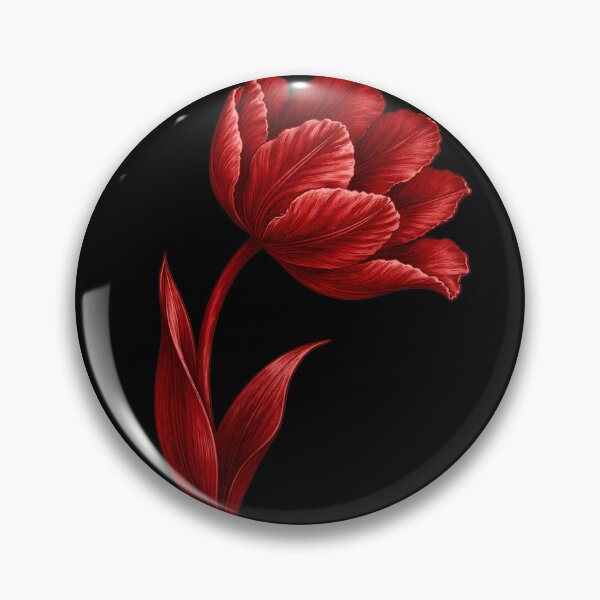 Item preview, Elegant Dark Red Tulip Flower Vintage Floral Art designed and sold by Dream Weave Studio.