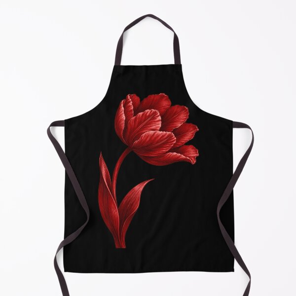 Item preview, Elegant Dark Red Tulip Flower Vintage Floral Art designed and sold by Dream Weave Studio.