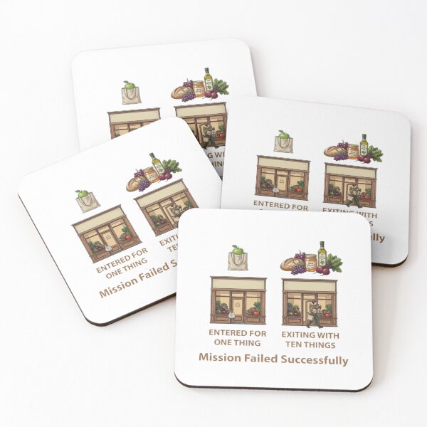 Item preview, Misión fallida: ¡Compras de supermercado exitosas! – Meme sarcástico y divertido sobre compras designed and sold by Northern Glow Art.