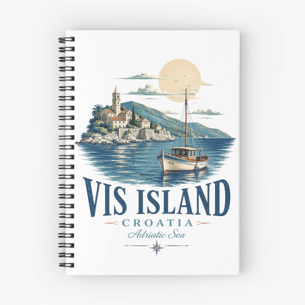 Item preview, Vis Island Croatia Vintage Travel T-Shirt | Adriatic Island Coastal Boat Tee designed and sold by Eclipse 3699.