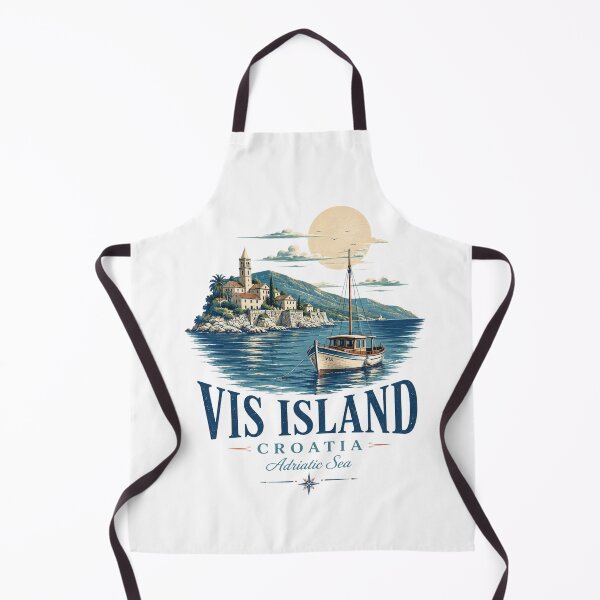 Item preview, Vis Island Croatia Vintage Travel T-Shirt | Adriatic Island Coastal Boat Tee designed and sold by Eclipse 3699.