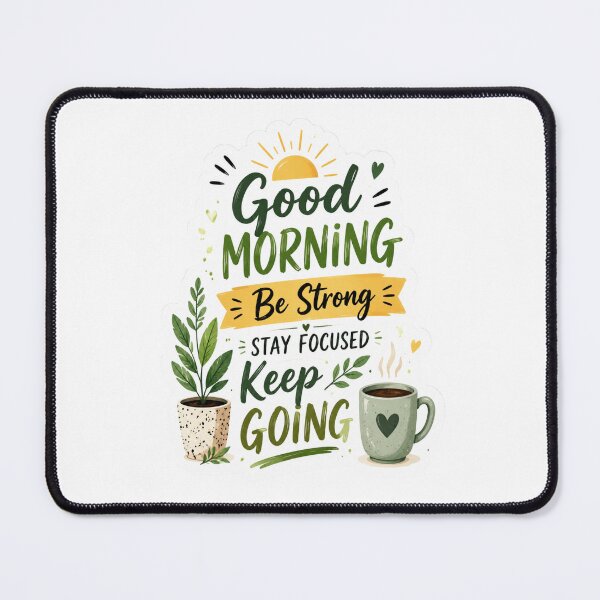 Item preview, Good Morning Be Strong Stay Focused Keep Going Sticker designed and sold by The Sticker Treasury.
