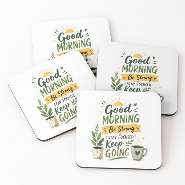 Item preview, Good Morning Be Strong Stay Focused Keep Going Sticker designed and sold by The Sticker Treasury.