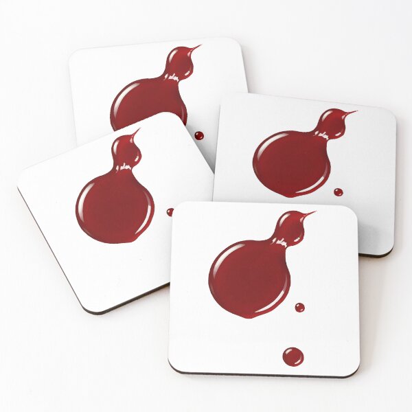 Item preview, Three Blood Drops – Large Running Drip with Two Small Droplets designed and sold by EmeraldeaArt.