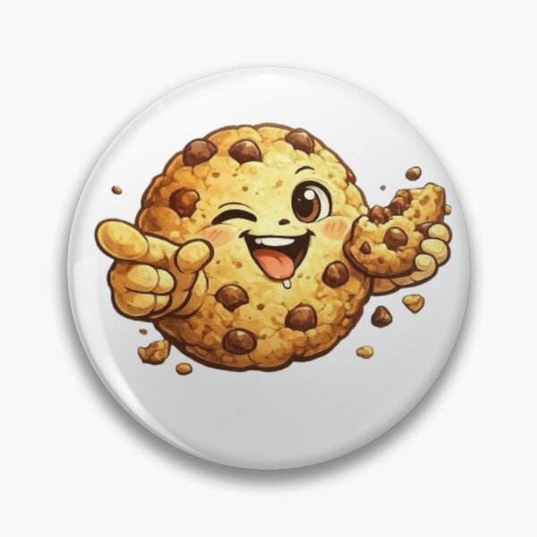 Item preview, Happy Winking Chocolate Chip Cookie – Cute Kawaii Dessert Cartoon designed and sold by Northern Glow Art.