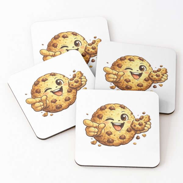 Item preview, Happy Winking Chocolate Chip Cookie – Cute Kawaii Dessert Cartoon designed and sold by Northern Glow Art.