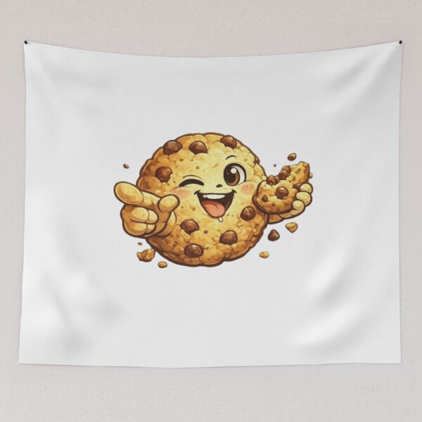 Item preview, Happy Winking Chocolate Chip Cookie – Cute Kawaii Dessert Cartoon designed and sold by Northern Glow Art.