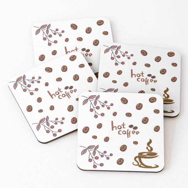 Item preview, Hot Coffee Beans Seamless Pattern Sticker Pack Cute Cafe Lover stickers designed and sold by Art IN Pack.
