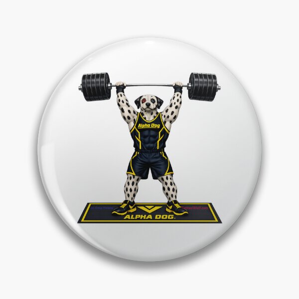 Item preview, Dalmatian Alpha Dog Crushes Overhead Press designed and sold by TattedWolf.