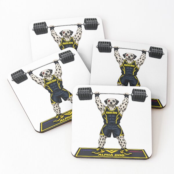 Item preview, Dalmatian Alpha Dog Crushes Overhead Press designed and sold by TattedWolf.