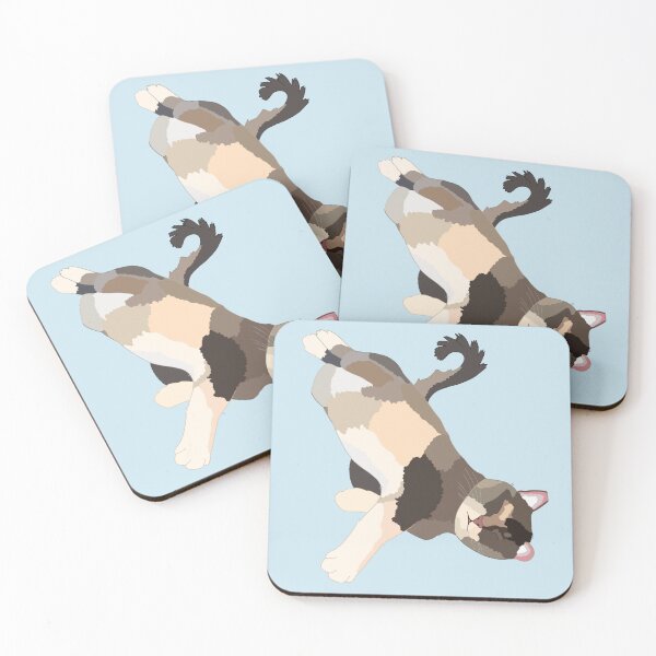 Item preview, Half heart tail pastel calico cat designed and sold by DigiFloralArts.