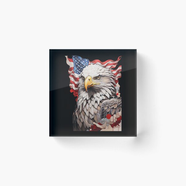 Item preview, Patriotic Bald Eagle American Flag Art designed and sold by UrbanPrts.