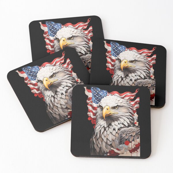 Item preview, Patriotic Bald Eagle American Flag Art designed and sold by UrbanPrts.
